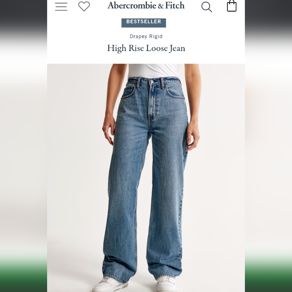 Abercrombie Loose High Rise Curve Love 26 Women's Jeans